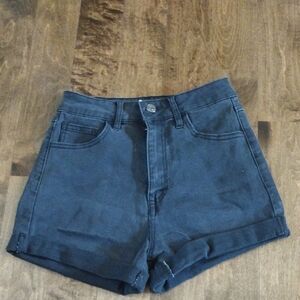 Forever 21 High Waist Black Denim Shorts